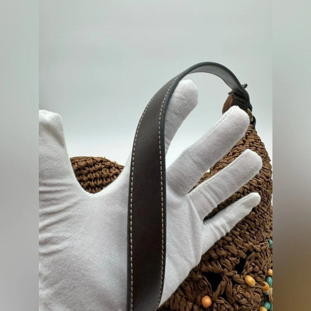 Beaded Woven Shoulder Bag
